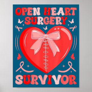 Póster Superviviente de cirugía a corazón abierto guerrer