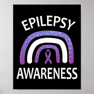 Póster Superviviente De La Epilepsia De Conciencia Y Apoy