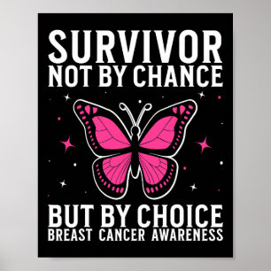 Póster Superviviente del cáncer de mama Concienciación so