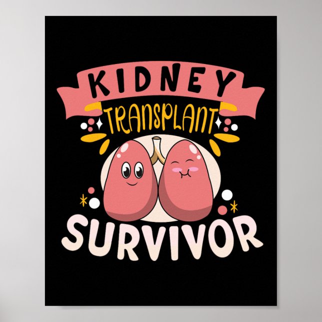 Póster Superviviente del trasplante de enfermedad renal P (Frente)