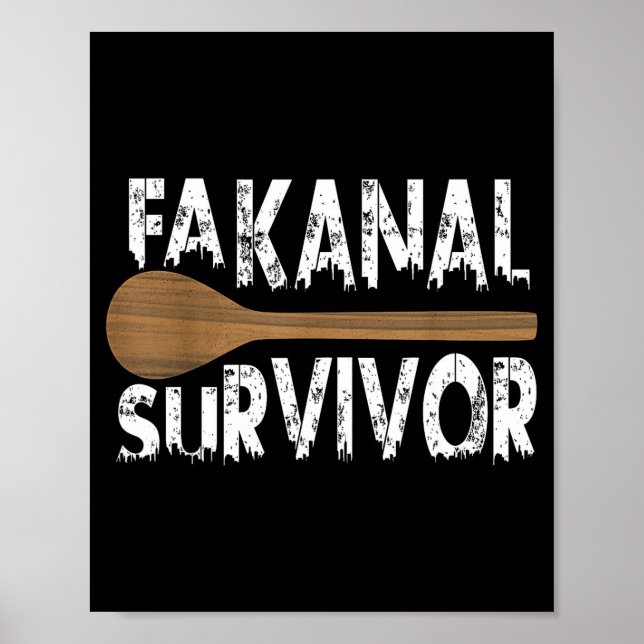 Póster Superviviente Falso - Divertida Herencia de Hijo d (Frente)