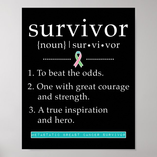 Póster Superviviente metastásica del cáncer de mama (Frente)