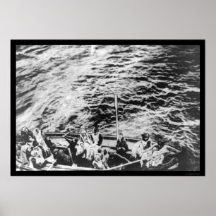 Póster Supervivientes titánicos en el bote salvavidas