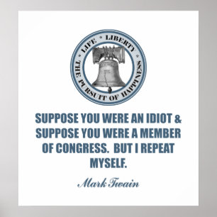 Póster Suponer -Mark Twain