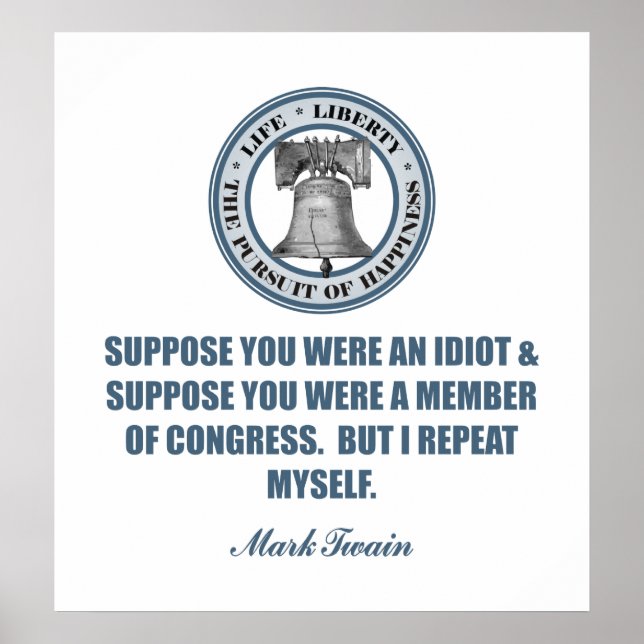 Póster Suponer -Mark Twain (Frente)