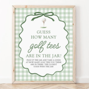 Póster Suposición de Golf Verde Cuántos soportes de Golf 