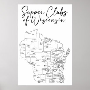 Póster Supper Clubs of Wisconsin