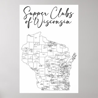Póster Supper Clubs of Wisconsin