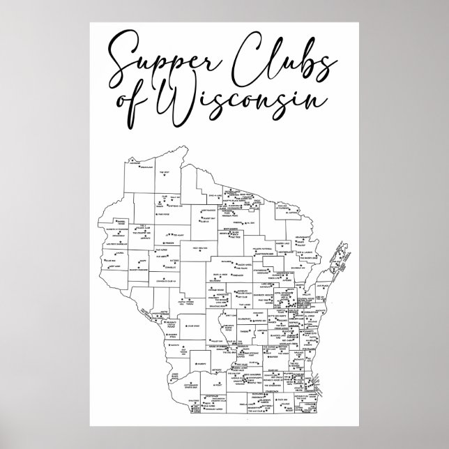 Póster Supper Clubs of Wisconsin (Frente)