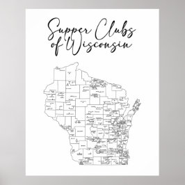 Póster Supper Clubs of Wisconsin Poster