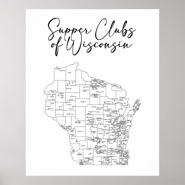 Póster Supper Clubs of Wisconsin Poster (Frente)