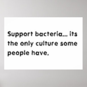 Póster support bacteria