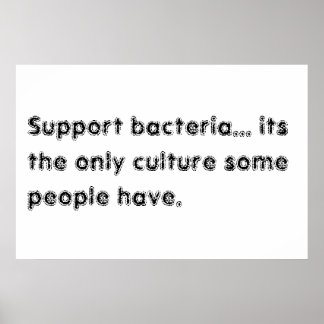 Póster support bacteria
