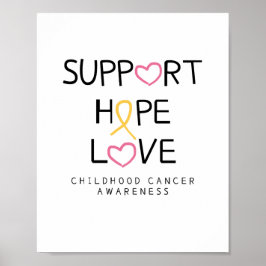 Póster Support.hope.love, Poster de cáncer y pinturas