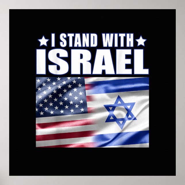 Póster Support Israel I Stand with Israel  (Frente)