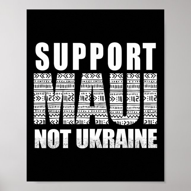 Póster Support Maui Not Ukraine  (Frente)