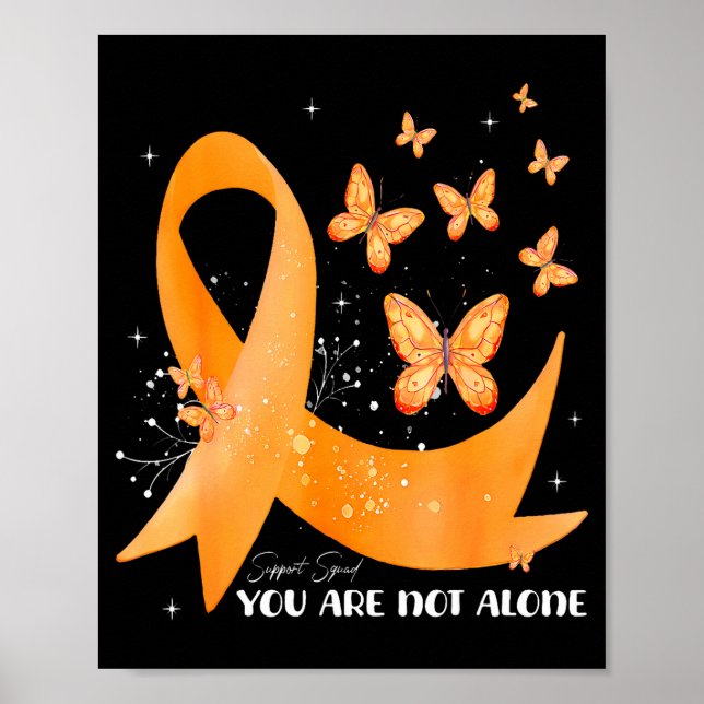 Póster Support Squad Orange Ribbon Multiple Sclerosis Awa (Frente)