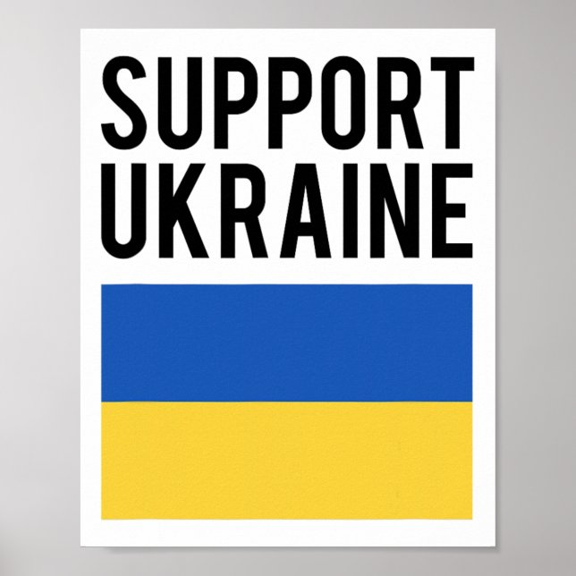 Póster Support Ukraine - Black Bold Letters - Ukrainian F (Frente)