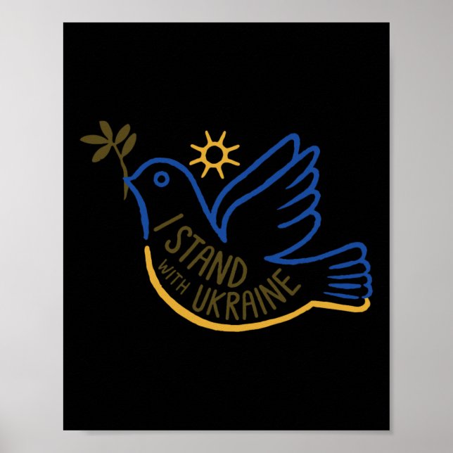 Póster Support Ukraine I Stand With Ukraine  (Frente)