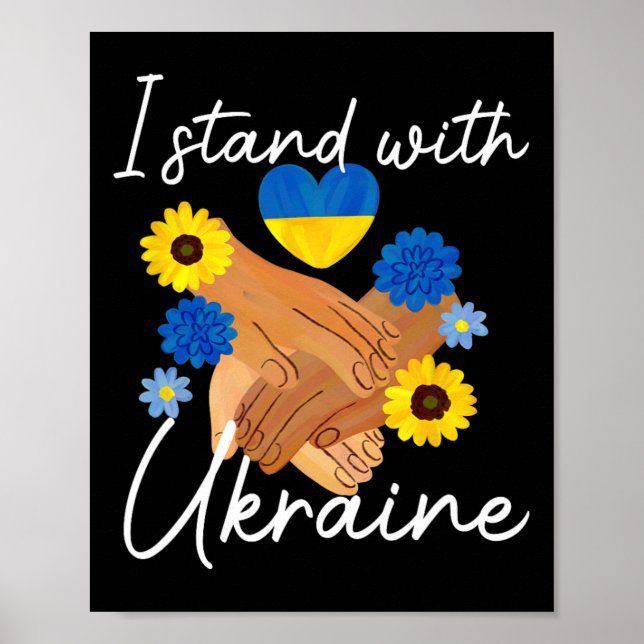 Póster Support Ukraine Peace Unity Ukraine Hope Awareness (Frente)