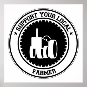 Póster Support Your Local Farmer