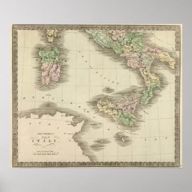 Póster Sur de Italia 3 (Frente)