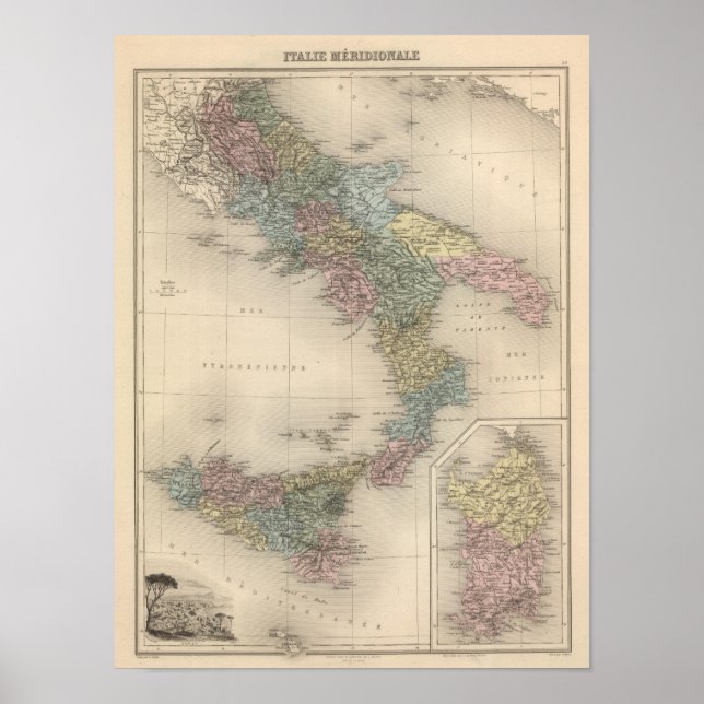 Póster Sur de Italia 4 (Frente)