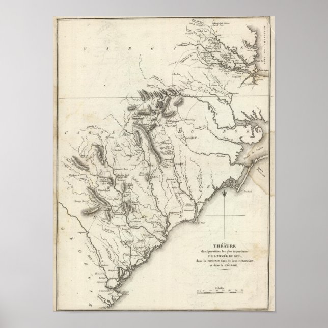 Póster Sur del ejército en Virginia (Frente)