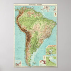Póster Suramérica compuesta