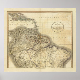 Póster Suramérica del norte