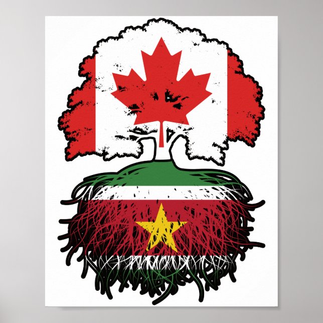 Póster Surcos de árbol canadiense de Surinam (Frente)
