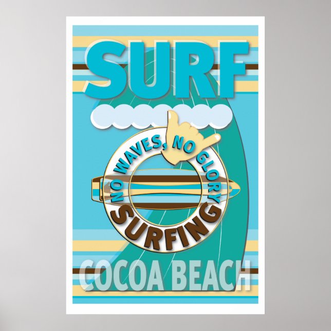 Póster Surf Cocoa Beach (Frente)
