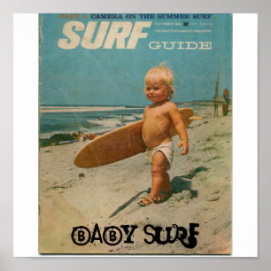 Póster surf de bebé, Baby Surf