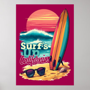 Póster Surf de California