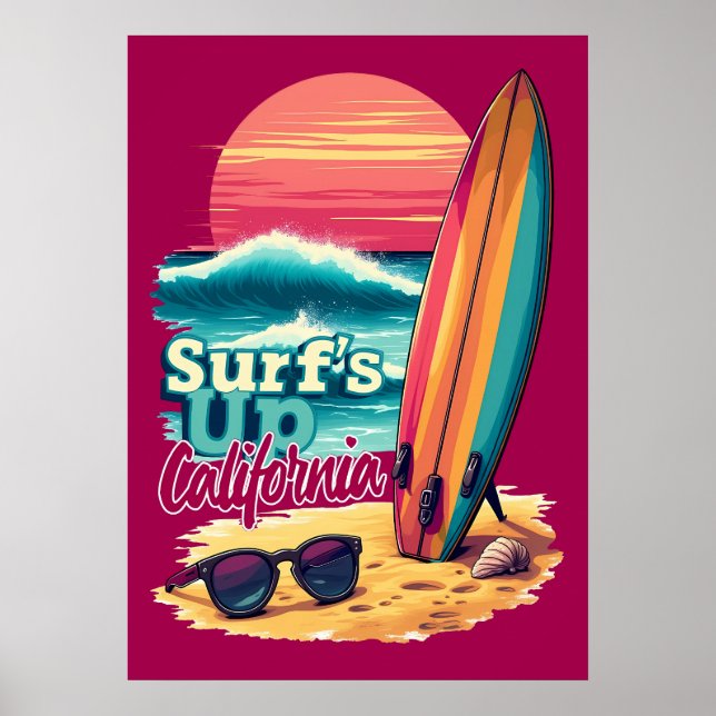 Póster Surf de California (Frente)