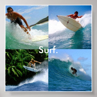 Póster surf de por vida