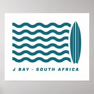 Póster Surf Jeffreys Bay Sudáfrica