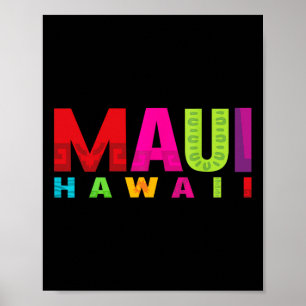 Póster Surf Maui Hawaii Isla Playa Hawaiana Surf Alo