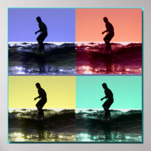 Póster Surf Popart, Copyright karen j. Williams