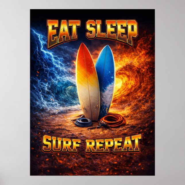 Póster Surf Retro Vintage Contrabando (Frente)
