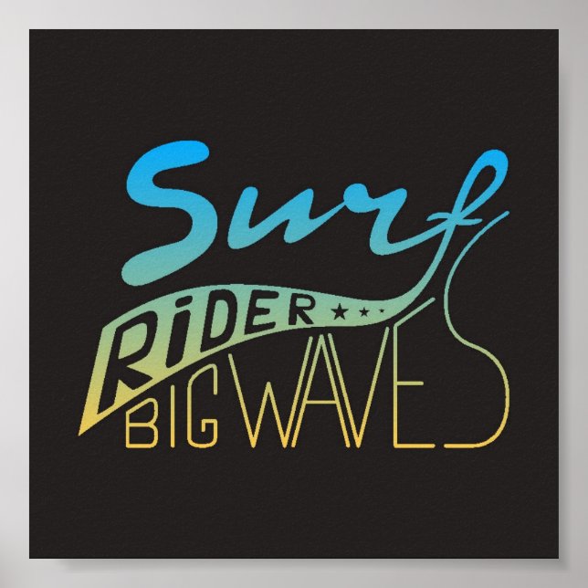 Póster Surf Rider Big Waves (Frente)