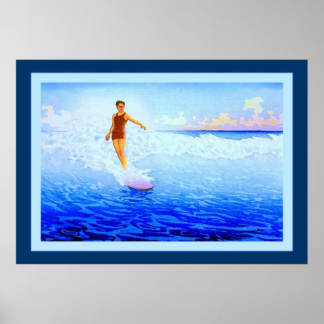 Póster Surf Rider ~ Hawaii ~ Bella Artes Vintage (Frente)