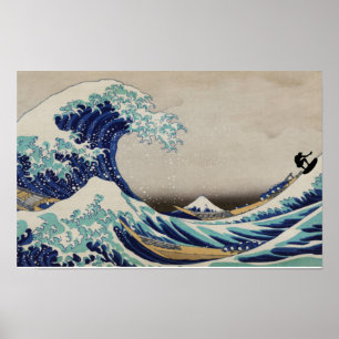 Póster Surf the Great Wave