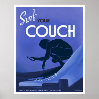 Póster Surf Your Couch Poster