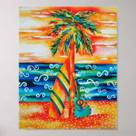 Póster Surfboard y Poster de guitarra