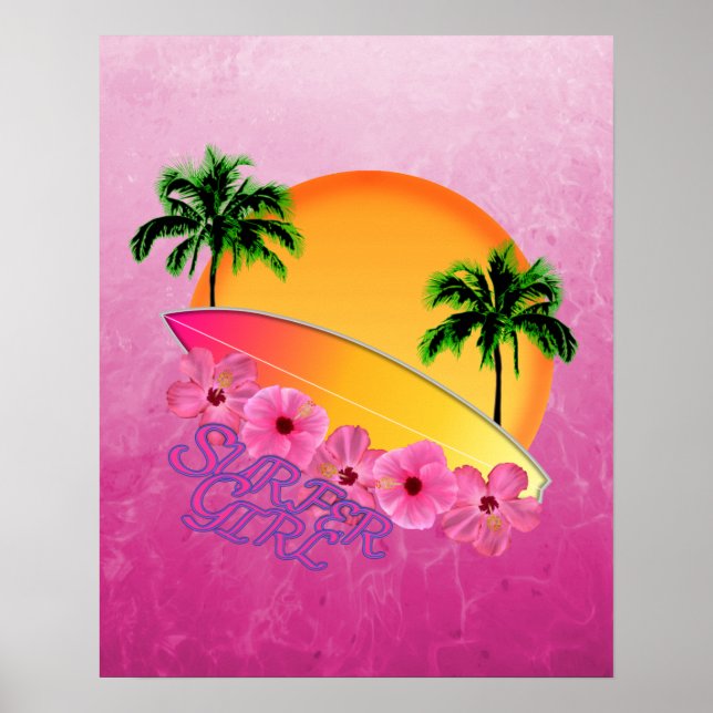 Póster Surfer Girl (Frente)