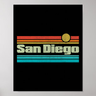 Póster Surfing California Ca San Diego años 70 80