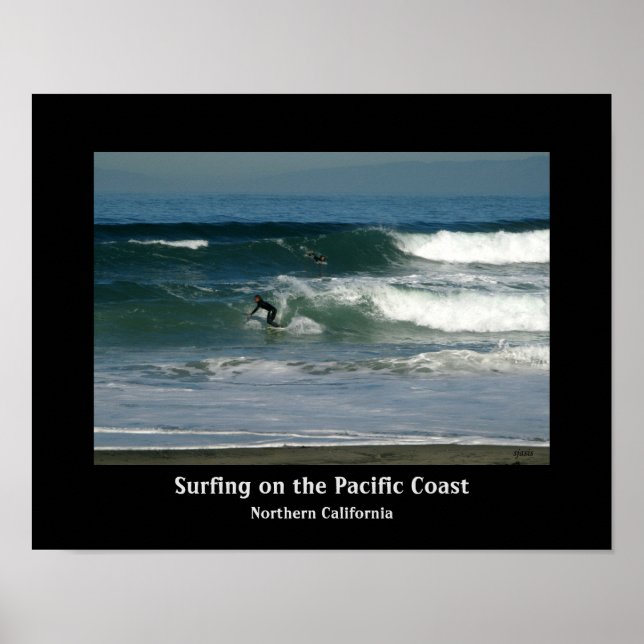 Póster Surfing California Coast Design Poster (Frente)