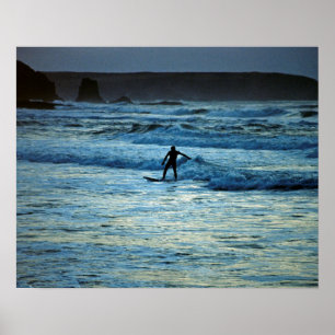 Póster Surfing Cornwall