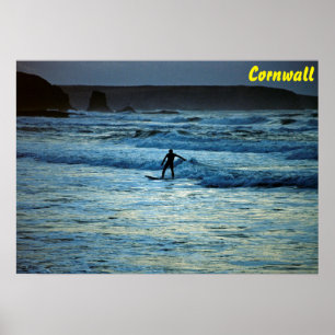 Póster Surfing Cornwall